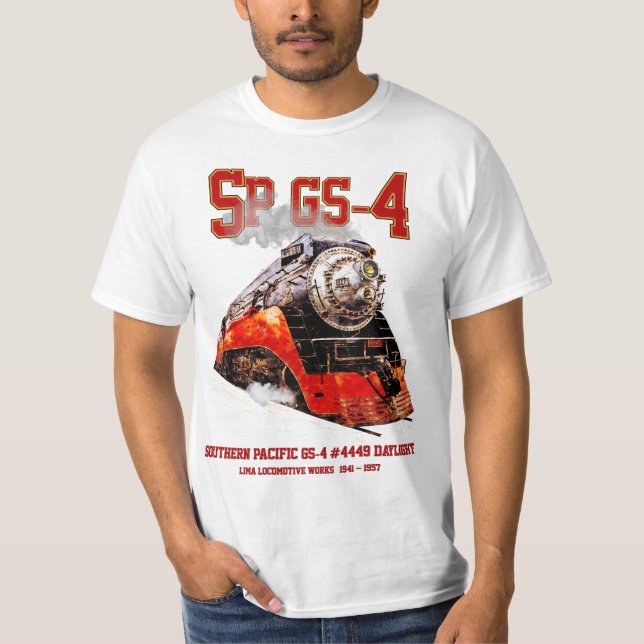 Classic Southern Pacific GS-4 Steam Locomotive T-Shirt (Vorderseite)