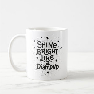Classic Sparkle Bold Playful Star Monochrome Kaffeetasse