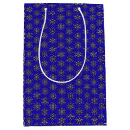 Classic Sparkling Blue Stars Mittlere Geschenktüte