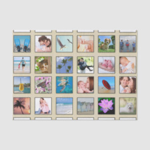 Classic Square Frame Foto Collage Seidenpapier