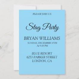 Classic Stag Party Einladung