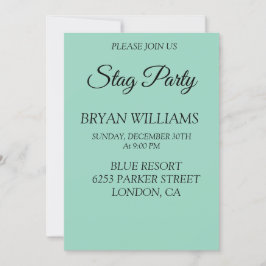 Classic Stag Party Einladung