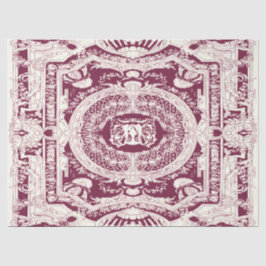 Classic Stilvoll Elegant Burgund Barock Seidenpapier
