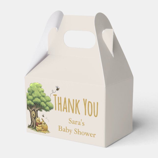 Classic Storybook Bear Baby Dusche Vielen Dank Geschenkschachtel (Vorderseite)