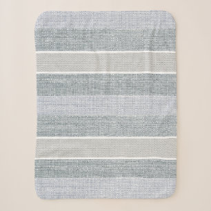 Classic Stripes Grays, Taupe, White Sherpa Sherpadecke