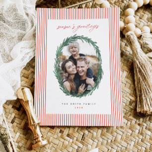 Classic Stripes Weihnachtskartentafel Feiertagskarte