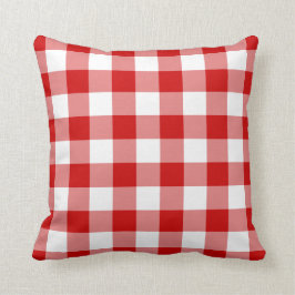 Classic Style Red Gingham Kissen