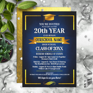 Classic Style School Colors Class Wiedersehen Einladung