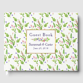 Classic Summer Blume Hochzeit Gästebuch