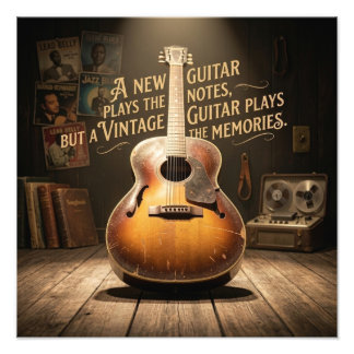 Classic Sunburst Hollow Body Guitar Fotodruck