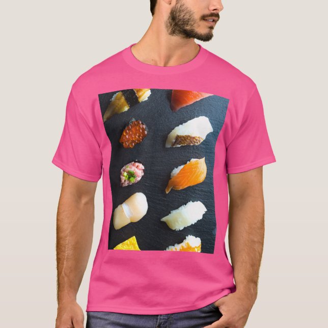Classic Sushi Set – 10 classic pieces on a stone p T-Shirt (Vorderseite)