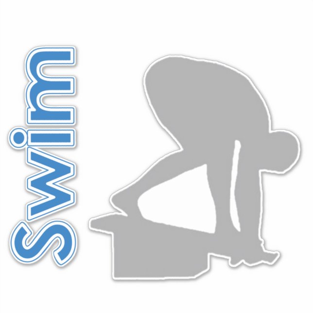 Classic Swim Aufkleber (Vorderseite)