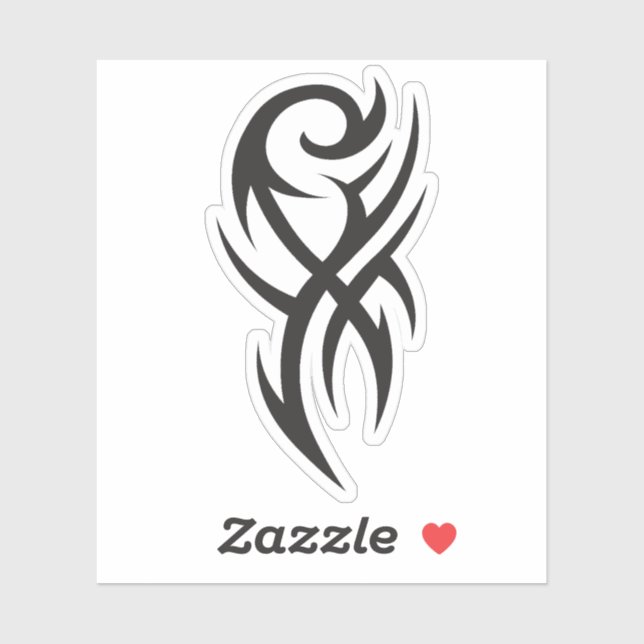 Classic Tattoo Inspired Line Art Design Aufkleber (Blatt)