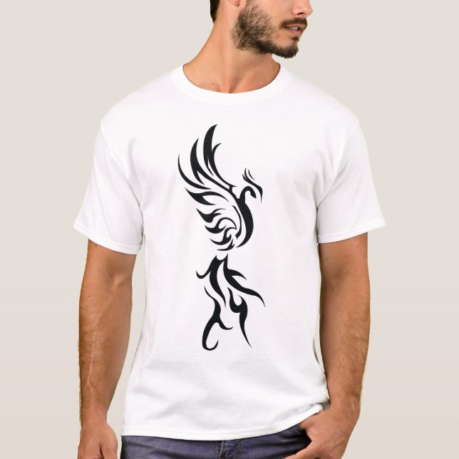 Classic Tattoo Inspired Line Art Design T-Shirt (Vorderseite)