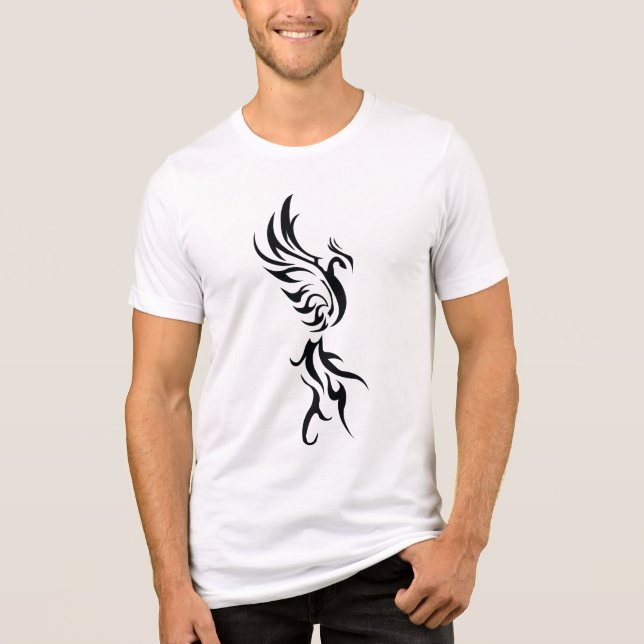 Classic Tattoo Inspired Line Art Design  Tri-Blend Shirt (Vorderseite)