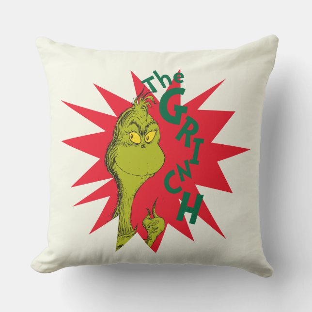 Classic The Grinch | Red Starburst Kissen (Vorderseite)