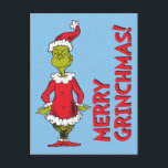 Classic The Grinch | Santa Claus Feiertagspostkarte<br><div class="desc">The holidays will not be complete without The Grinch!  HOW THE GRINCH STOLE CHRISTMAS is a classic story of a town called Who-ville and how the Christmas spirit can melt even the coldest of hearts.</div>
