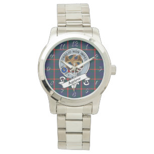 Classic Timeless Clan Agnew Abzeichen Tartan Karie Armbanduhr