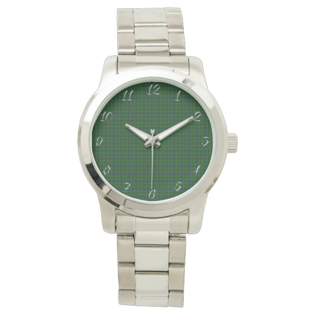Classic Timeless Clan Agnew Junting Kariert Tartan Armbanduhr (Vorderseite)