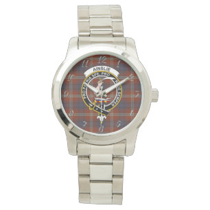 Classic Timeless Clan Ainslie Tartan Kariertes Ges Armbanduhr