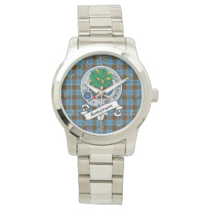 Classic Timeless Clan Anderson Abzeichen Tartan Ka Armbanduhr