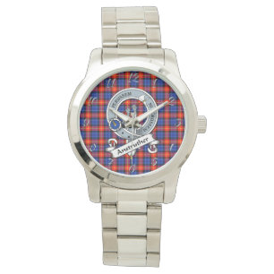 Classic Timeless Clan Anstruther Abzeichen Tartan Armbanduhr