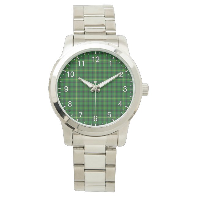 Classic Timeless Clan Arthur Kariert Tartan Karier Armbanduhr (Vorderseite)