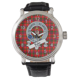 Classic Timeless Clan Bain Badge Tartan Plaid Gift Armbanduhr