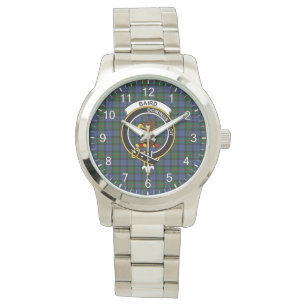 Classic Timeless Clan Baird Modern Tartan Badge Armbanduhr