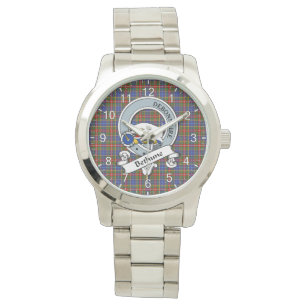 Classic Timeless Clan Bethune Abzeichen Tartan Kar Armbanduhr