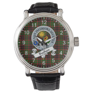 Classic Timeless Clan Buchan Abzeichen Tartan Kari Armbanduhr