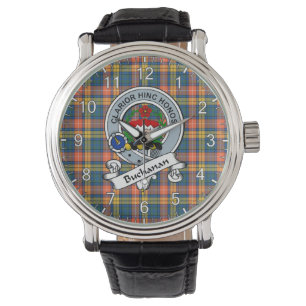 Classic Timeless Clan Buchanan Abzeichen Tartan Ka Armbanduhr