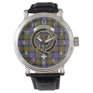 Classic Timeless Clan Carnegie Ancient Tartan Badg Armbanduhr