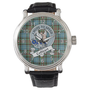 Classic Timeless Clan Cathcart Abzeichen Tartan Wa Armbanduhr