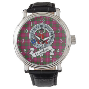 Classic Timeless Clan Crawford Modern Abzeichen Ta Armbanduhr