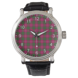 Classic Timeless Clan Crawford Modern Tartan Karie Armbanduhr
