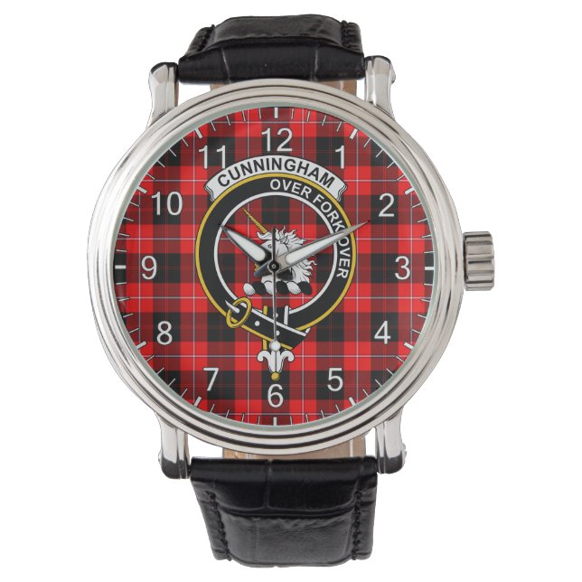 Classic Timeless Clan Cunningham Modern Tartan Bad Armbanduhr (Vorderseite)