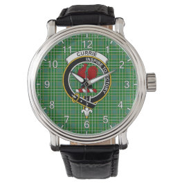 Classic Timeless Clan Currie Tartan Abzeichen Kari Armbanduhr