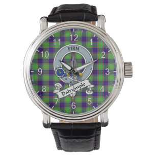 Classic Timeless Clan Dalrymple Abzeichen Tartan W Armbanduhr