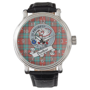 Classic Timeless Clan Dunbar Altes Abzeichen Tarta Armbanduhr