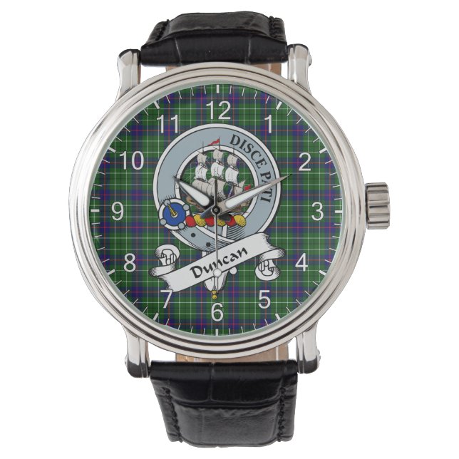 Classic Timeless Clan Duncan Modernes Abzeichen Ta Armbanduhr (Vorderseite)