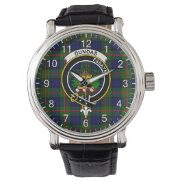 Classic Timeless Clan Dundas Tartan Abzeichen Kari Armbanduhr