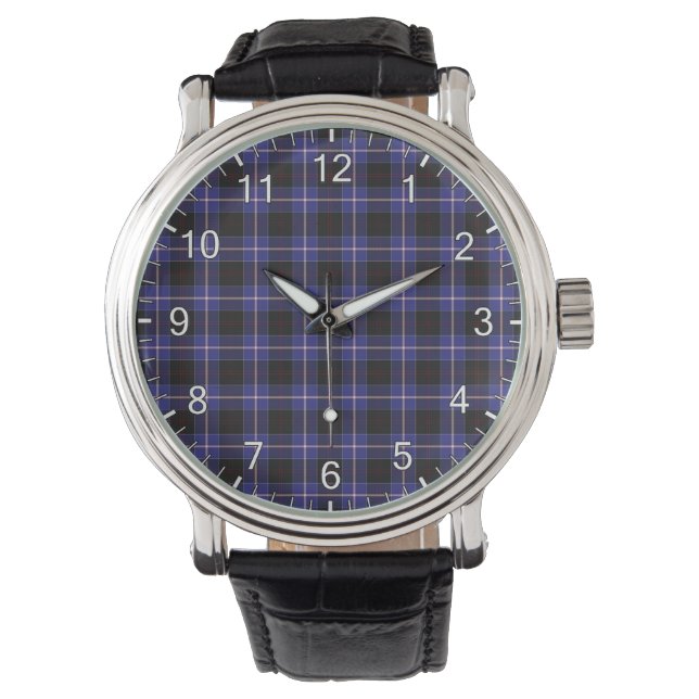 Classic Timeless Clan Dunlop Tartan Kariertes Gesc Armbanduhr (Vorderseite)