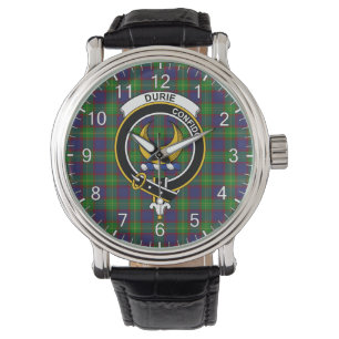 Classic Timeless Clan Durie Tartan Abzeichen Karie Armbanduhr