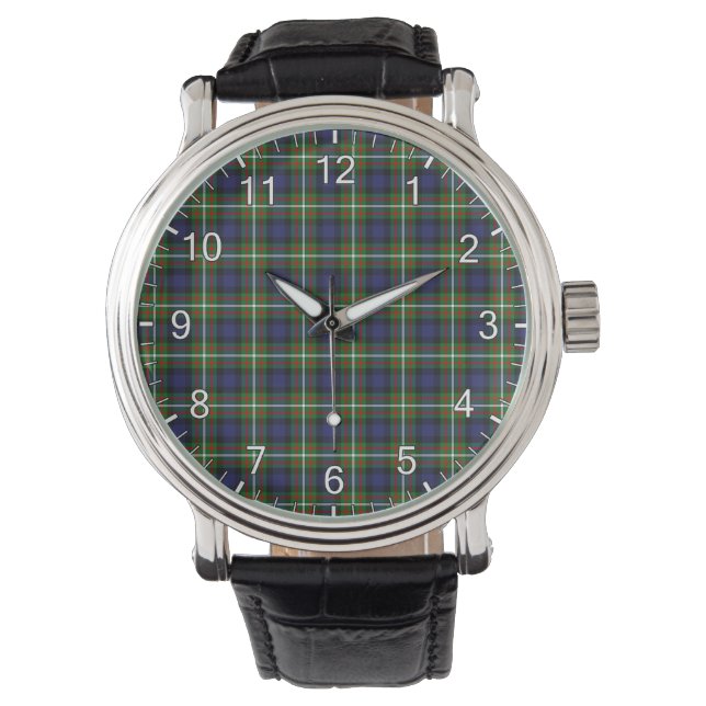 Classic Timeless Clan Ferguson Modern Tartan Karie Armbanduhr (Vorderseite)