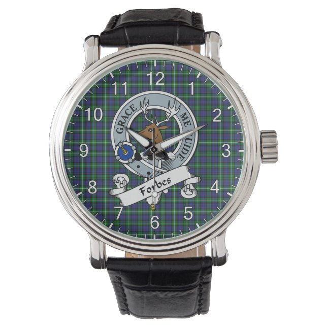 Classic Timeless Clan Forbes Modernes Abzeichen Ta Armbanduhr (Vorderseite)