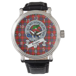 Classic Timeless Clan Fraser Abzeichen Tartan Watc Armbanduhr