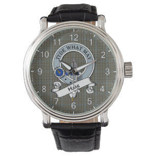 Classic Timeless Clan Irvine Abzeichen Tartan Armbanduhr