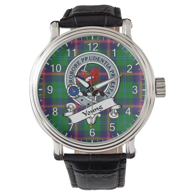 Classic Timeless Clan Young Abzeichen Tartan Watch Armbanduhr (Vorderseite)