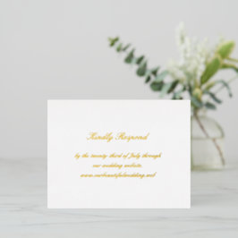 Classic Timeless Wedding Foil RSVP Card Folie Einladungspostkarte